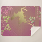 Couverture Sherpa Fantaisie de rennes fantaisie Sherpa Blanket (Devant (Horizontal))