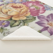 Couverture Sherpa Fantaisie florale (3/4)