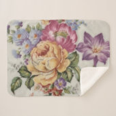 Couverture Sherpa Fantaisie florale (Devant (Horizontal))