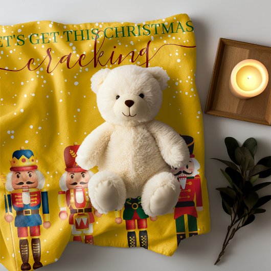 Couverture Sherpa Fantaisie moderne unique Noisette jaune Noël