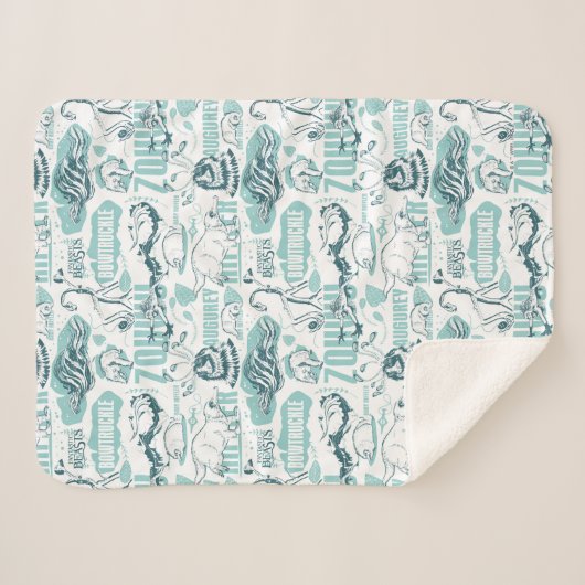 Couverture Sherpa Fantastic Beasts Motif bleu (Devant (Horizontal))