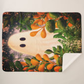 Couverture Sherpa Fantôme avec Plantes (Devant (Horizontal))