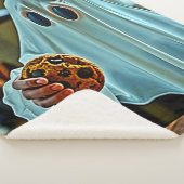 Couverture Sherpa Fantôme convivial Avec Cookie (3/4)
