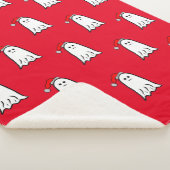 Couverture Sherpa Fantôme de Noël effrayant avec chapeau de Père Noë (3/4)