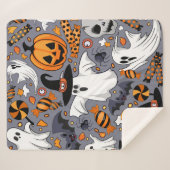 Couverture Sherpa Fantômes Monstres mignons Éffrayants et Déplaisant (Devant (Horizontal))