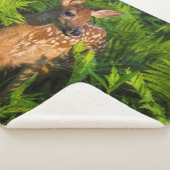 Couverture Sherpa Faon de cerf à queue blanche | Minnesota (3/4)