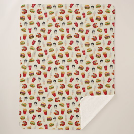 Couverture Sherpa Fast Food Burgers, Fries, Sundaes (Devant)