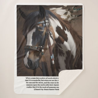Couverture Sherpa Faucon Rouge cheval Sundance