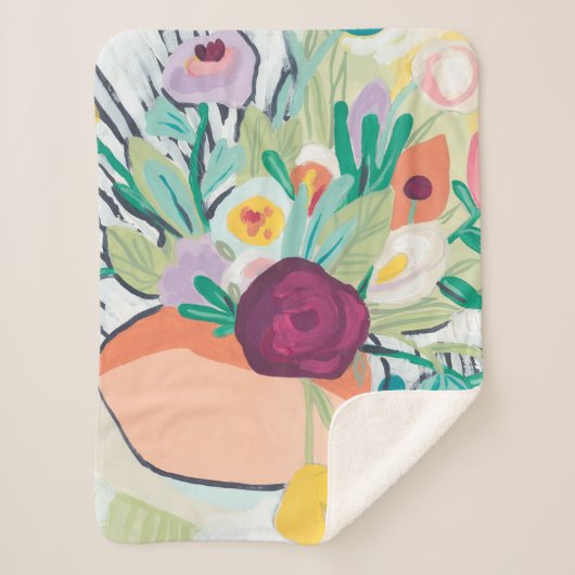 Couverture Sherpa Fauvist Floral II (Devant)