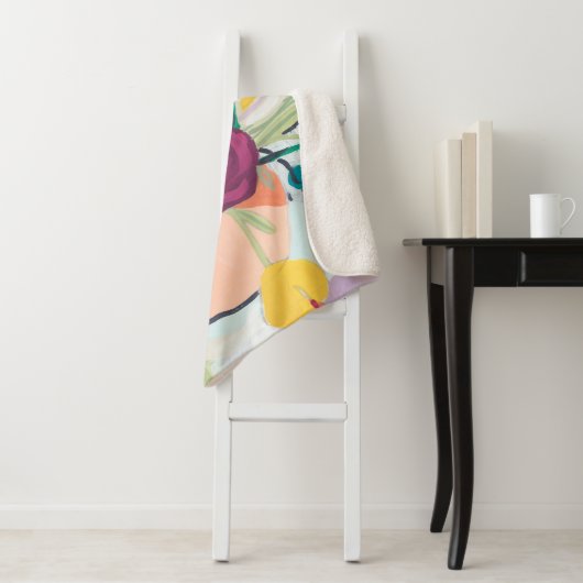 Couverture Sherpa Fauvist Floral II (En situation)