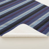Couverture Sherpa Faux Motif à brindille bleu violet blanc (3/4)