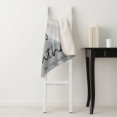 Couverture Sherpa Faux Vellum Effet Mariage photo Date personnalisée (En situation)