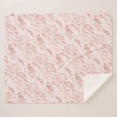 Couverture Sherpa Faux White Lace Floral Fishnet Sherpa Blanket (Devant (Horizontal))