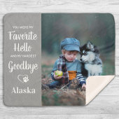 Couverture Sherpa Favori Bonjour Adieu Chien Personnalisé Animal Mem