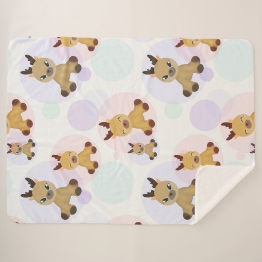 Couverture Sherpa Fawns Bambi. (Devant (Horizontal))