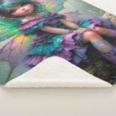 Couverture Sherpa Fée à fleurs twilight (3/4)