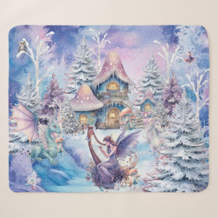Couverture Sherpa Fée de Noël magique et fantaisiste