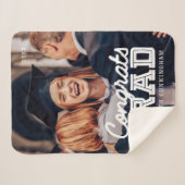 Couverture Sherpa Félicitations Grand Moderne Simple Preppy Photo (Devant (Horizontal))