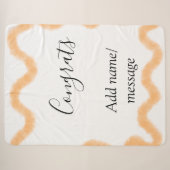 Couverture Sherpa Félicitations spirale orange bordure espagnole boh (Devant (Horizontal))