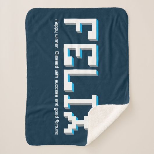 Couverture Sherpa Felix garçons nom et signification pixels jeux de  (Devant)