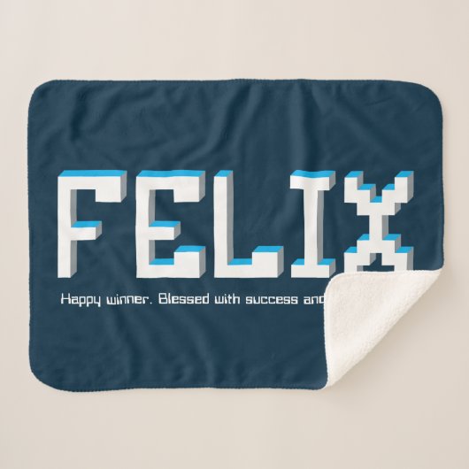 Couverture Sherpa Felix garçons nom et signification pixels jeux de  (Devant (Horizontal))