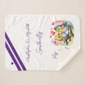 Couverture Sherpa Femme âmes mignonnes oiseaux cadeau anniversaire (Devant (Horizontal))