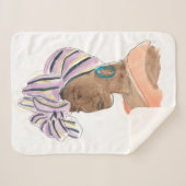 Couverture Sherpa Femme forte et belle (Devant (Horizontal))