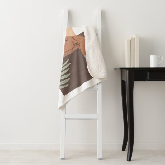 Couverture Sherpa Femme Lounging (En situation)