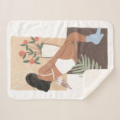 Couverture Sherpa Femme Lounging (Devant (Horizontal))