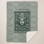 Couverture Sherpa Femme verte - Pierre (Devant)