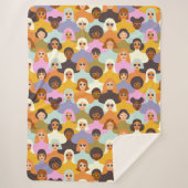 Couverture Sherpa Femmes rétrogrades du Motif mondial (Devant)