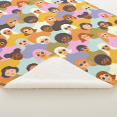 Couverture Sherpa Femmes rétrogrades du Motif mondial (3/4)