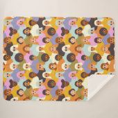 Couverture Sherpa Femmes rétrogrades du Motif mondial (Devant (Horizontal))