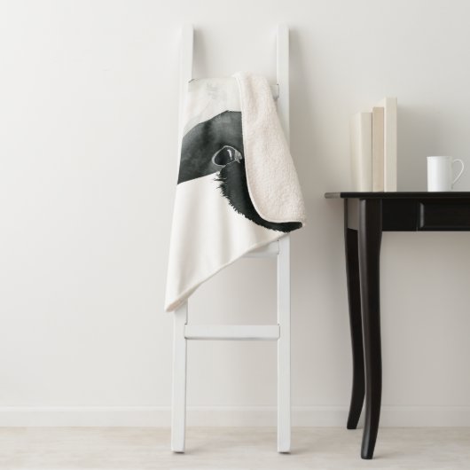 Couverture Sherpa Ferme à pavot - Vache aux fleurs (En situation)