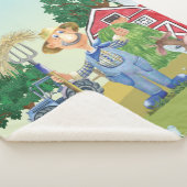 Couverture Sherpa Ferme de vieux MacDonald personnalisée (3/4)