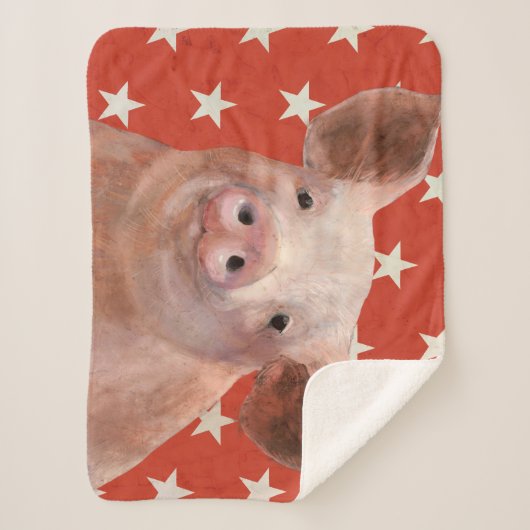Couverture Sherpa Ferme patriotique - Cochon (Devant)