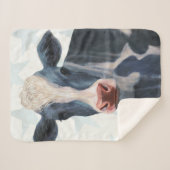 Couverture Sherpa Ferme patriotique - Vache (Devant (Horizontal))