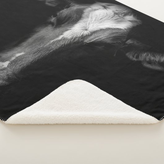 Couverture Sherpa Fermes | Tête de vache B&W (3/4)