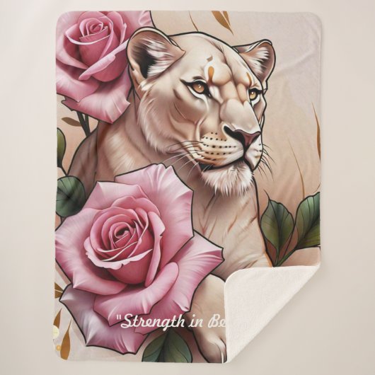 Couverture Sherpa "Ferocity Meets Elegance" (Devant)