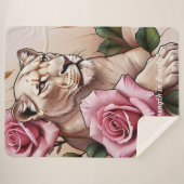 Couverture Sherpa "Ferocity Meets Elegance" (Devant (Horizontal))