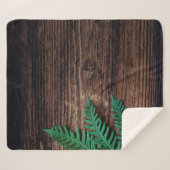 Couverture Sherpa Ferry plante bois petit grunge de fougère (Devant (Horizontal))