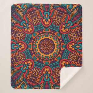 Couverture Sherpa Festival tribal : Motif ethnique coloré
