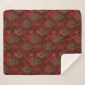 Couverture Sherpa Festive Damask  (Devant (Horizontal))