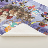 Couverture Sherpa Festive Enchanter Noël neigeux et Père Noël (3/4)