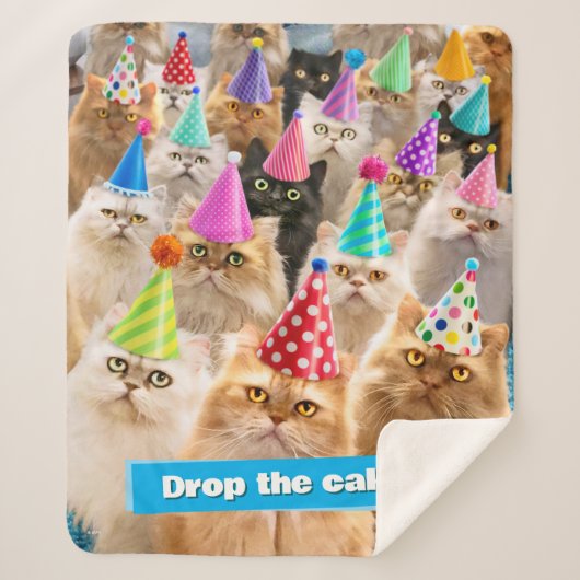 Couverture Sherpa Fête de chats (Devant)