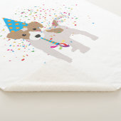 Couverture Sherpa Fête de chien - Animaux Chiot ayant une fête (3/4)