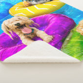 Couverture Sherpa Fête de chien dans la piscine (3/4)