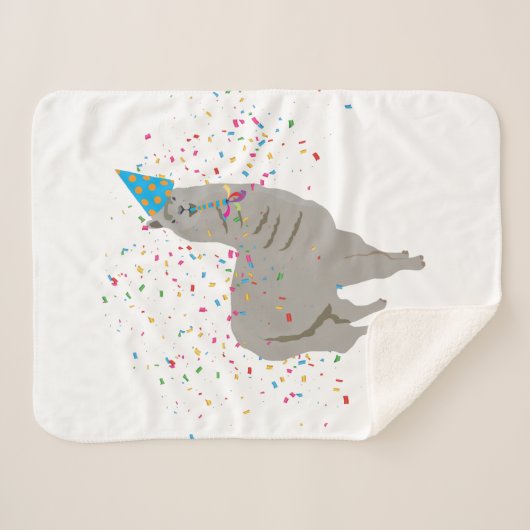 Couverture Sherpa Fête de la lama - Animaux ayant une fête (Devant (Horizontal))