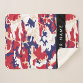 Couverture Sherpa Fête de l'Indépendance Camouflage Votre nom Person (Devant (Horizontal))