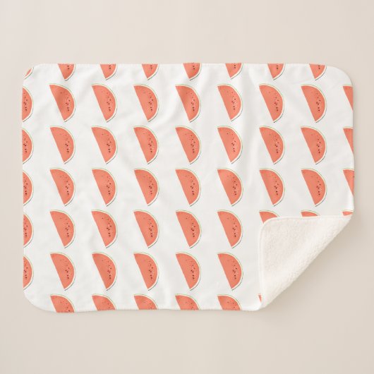 Couverture Sherpa Fête de mariée Watermelon Slices (Devant (Horizontal))